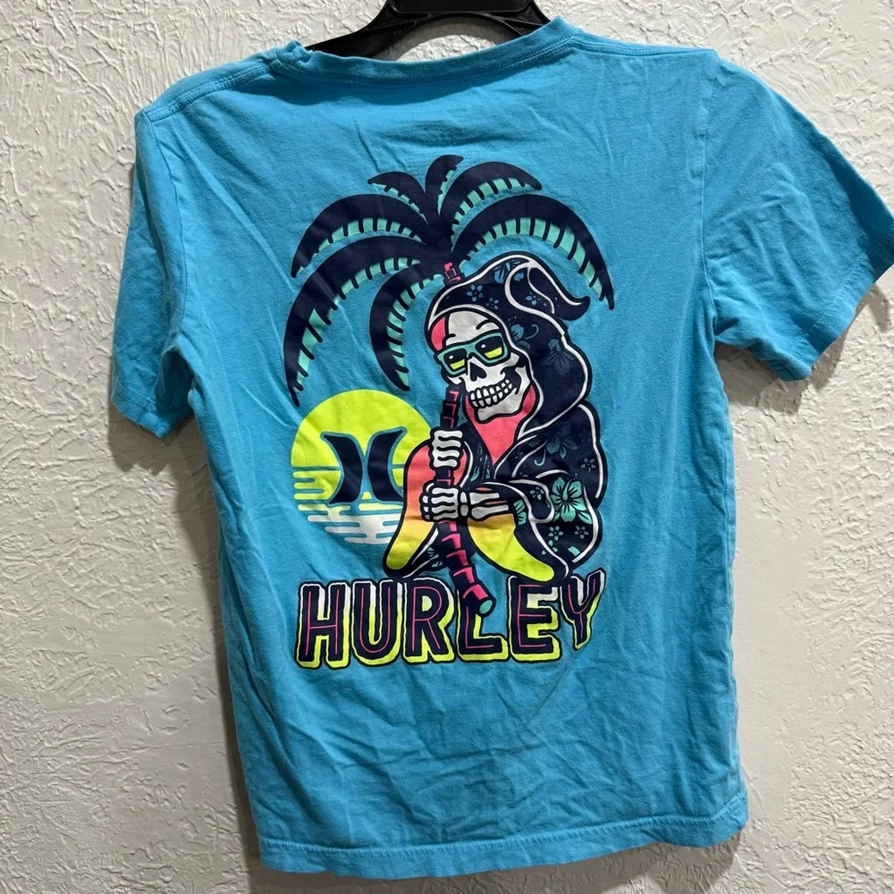 Hurley Boys Graphic Logo Short Sleeve Shirt Large 12 13 years